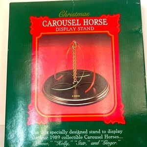 Vintage Hallmark 1989 Carousel Horse Display Stand